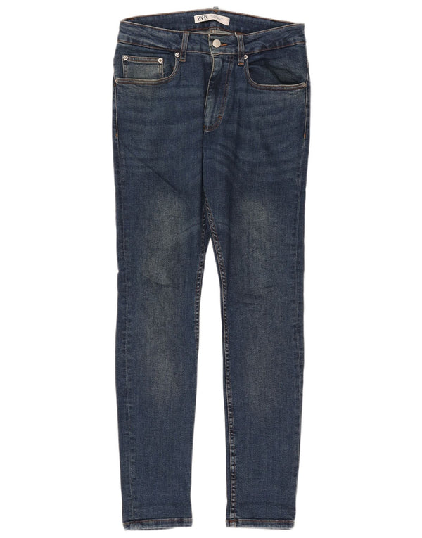 Zara Mens Skinny Jeans EU 40 Médio W31 L30 Azul Algodão