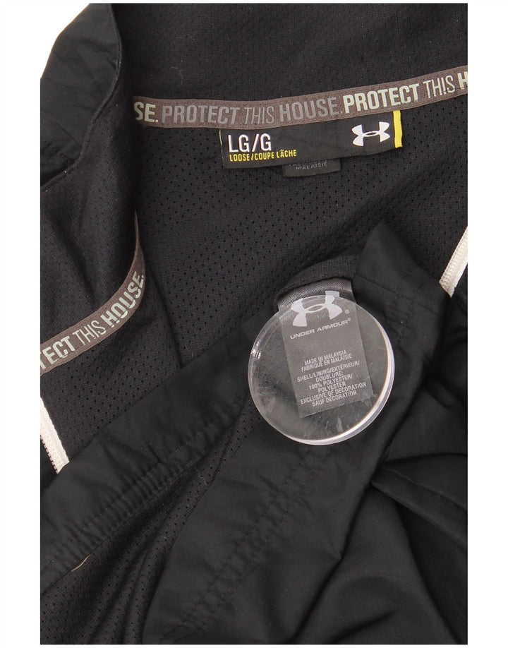 UNDER ARMOUR Jaqueta masculina de agasalho grande poliéster preto