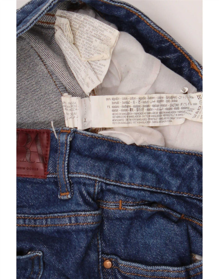 Jeans feminino Zara Flared EU 40 Médio W30 L32 Azul Algodão