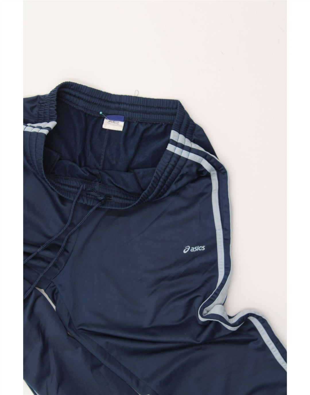 Calça de treino masculina ASICS grande poliéster azul marinho
