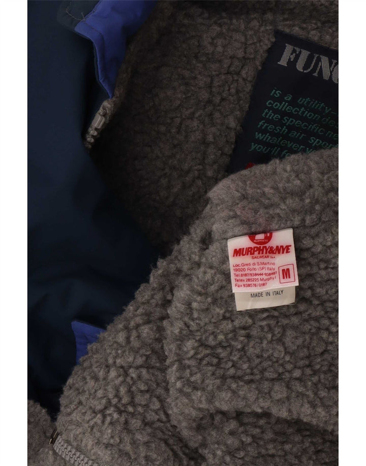 Jaqueta masculina Murphy & Nye com capuz Sherpa Parka Reino Unido 38 azul marinho médio