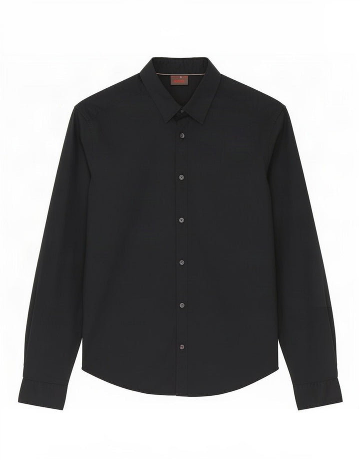 Camisa masculina Esprit de algodão preto médio