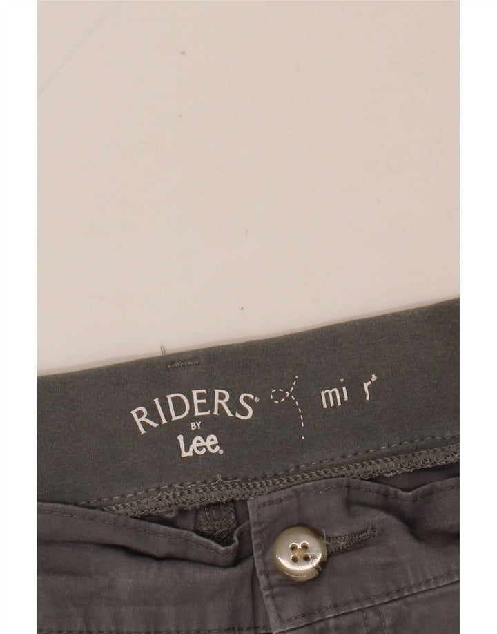 LEE Womens Riders Mid Rise Chino Shorts W36 XL Cinza