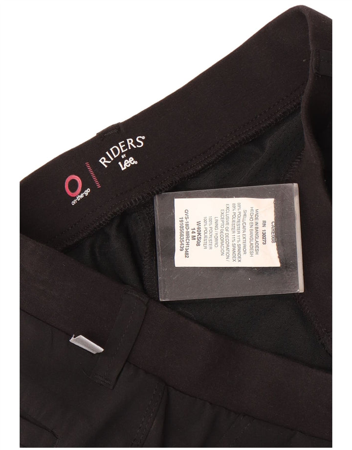 Lee Womens Riders Mini Saia EUA 14 XL W36 Poliéster Preto