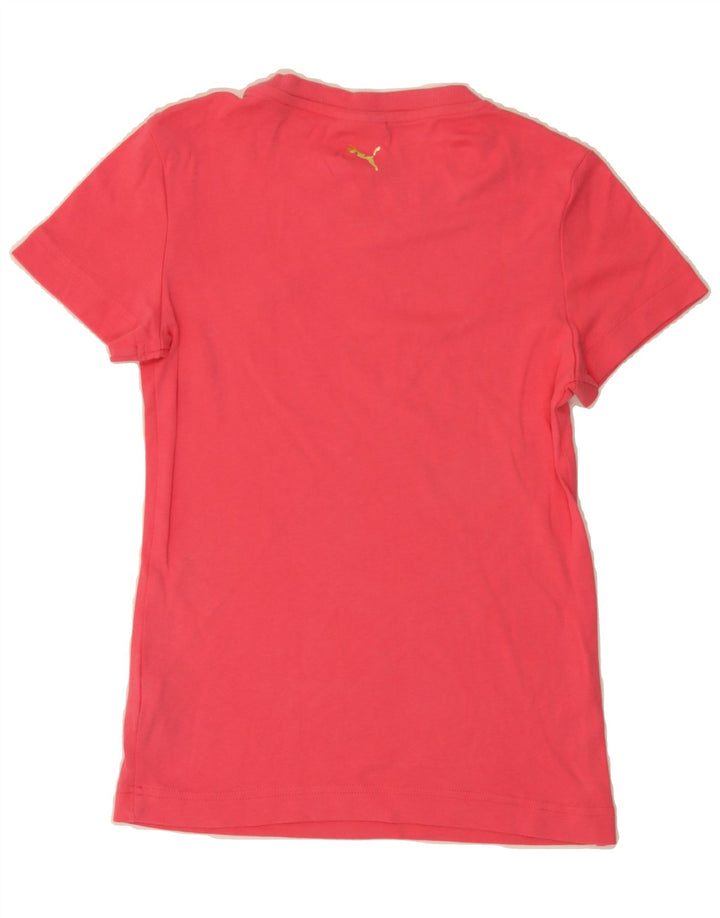 PUMA Womens T-Shirt Top UK 8 Small Pink Cotton Vintage Puma and Second-Hand Puma from Messina Hembry 