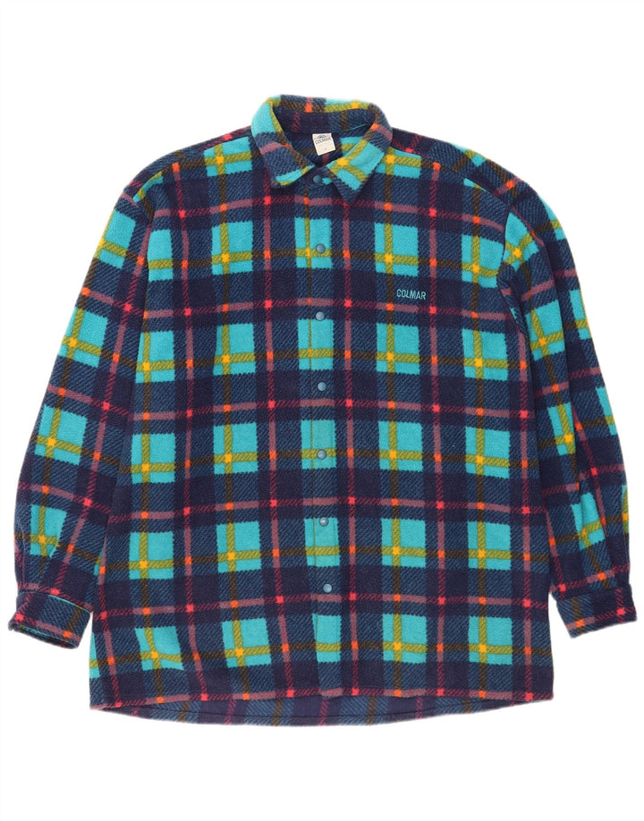 Camisa masculina de lã Colmar XL xadrez multicolorida