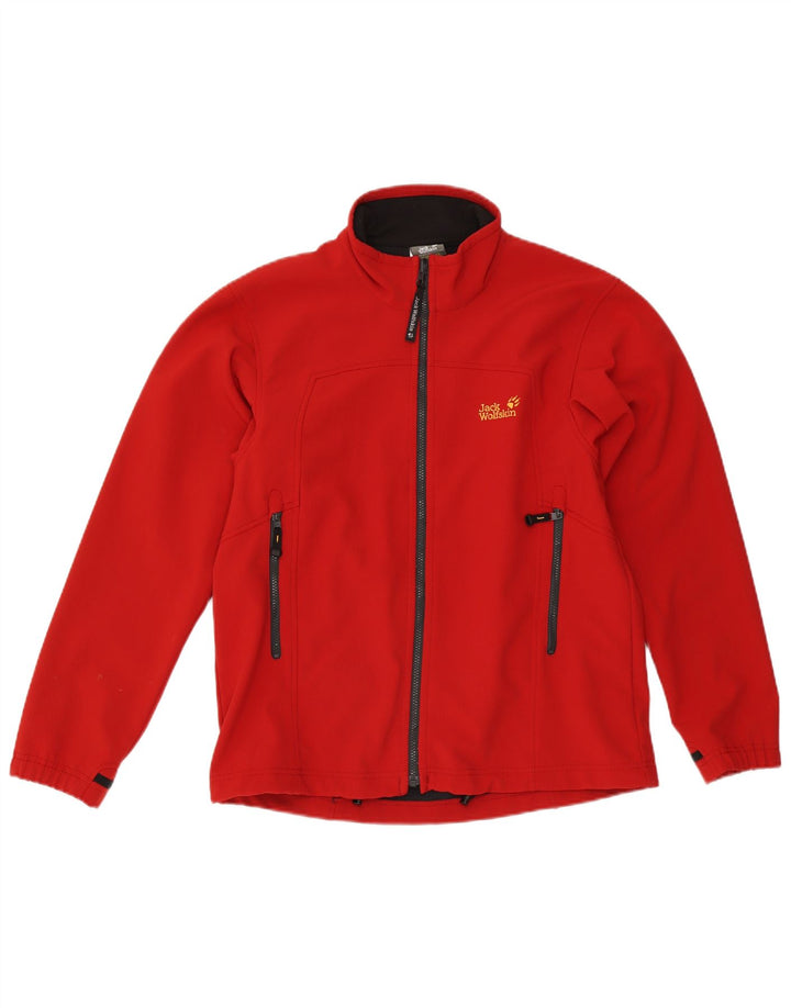 Jaqueta masculina de treino Jack Wolfskin Reino Unido 40/42 grande poliéster vermelho