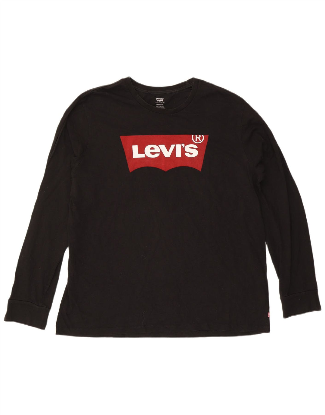 Top gráfico masculino Levi's Standard Fit manga comprida XL preto algodão