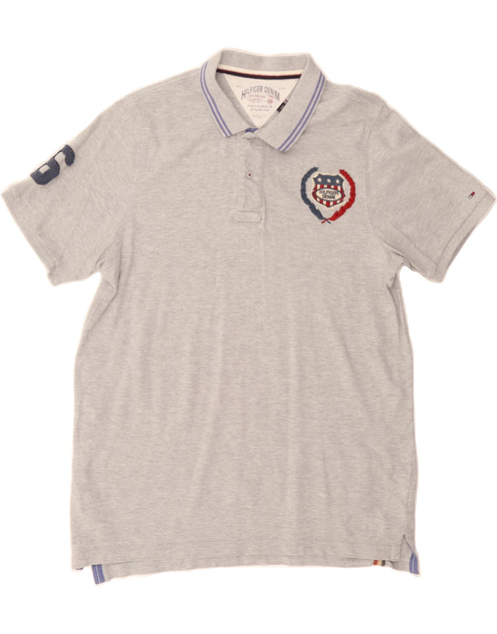 TOMMY HILFIGER Mens Polo Shirt XL Grey Cotton Vintage Tommy Hilfiger and Second-Hand Tommy Hilfiger from Messina Hembry 