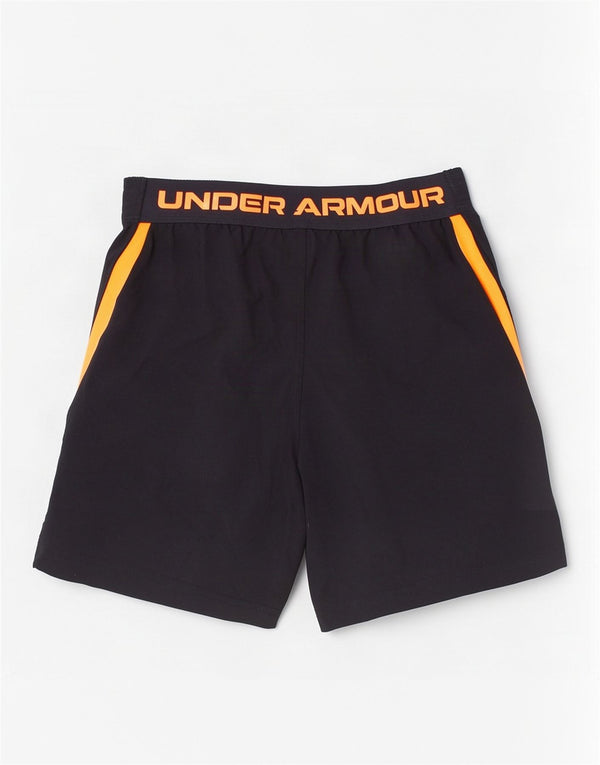 Shorts esportivos gráficos Under Armour Boys 5-6 anos preto colorblock
