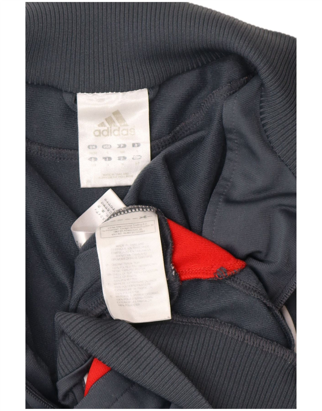 ADIDAS Mens Tracksuit Top Jacket UK 36/38 Small Grey Colourblock Polyester