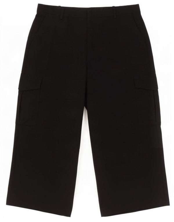 Calça cargo reta feminina Marks & Spencer UK 18 XL W38 L28 preta