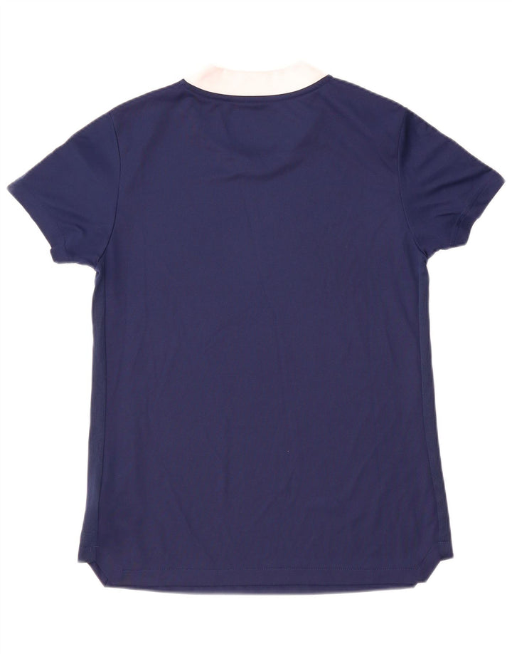 Camiseta Adidas Aeroready Feminina Top UK 12/14 Médio Azul Marinho Poliéster