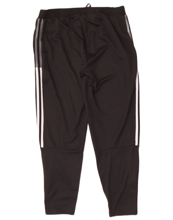 Calça de treino feminina Adidas UK 16/18 grande poliéster preto