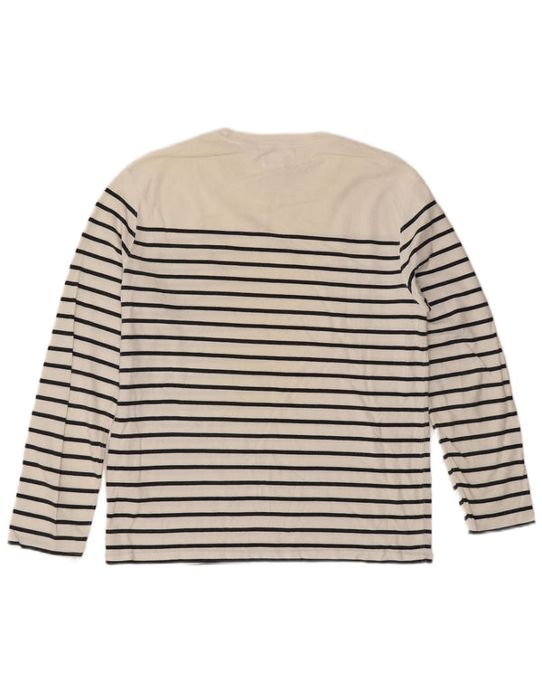 Top masculino Levi's manga longa médio listrado branco algodão