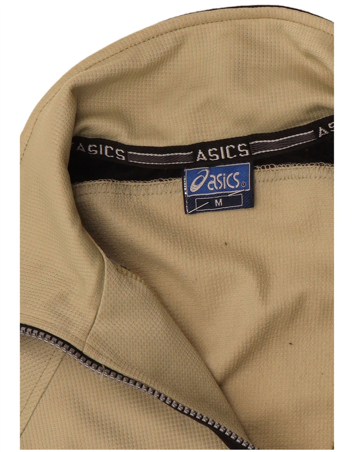 Asics Mens Tracksuit Top Jacket Médio Bege Colourblock