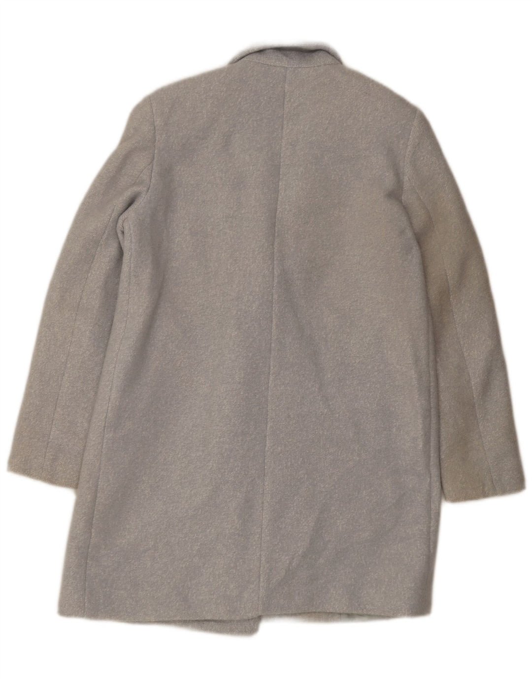Zara Casaco feminino oversized com peito duplo Reino Unido 6 XS azul manchado