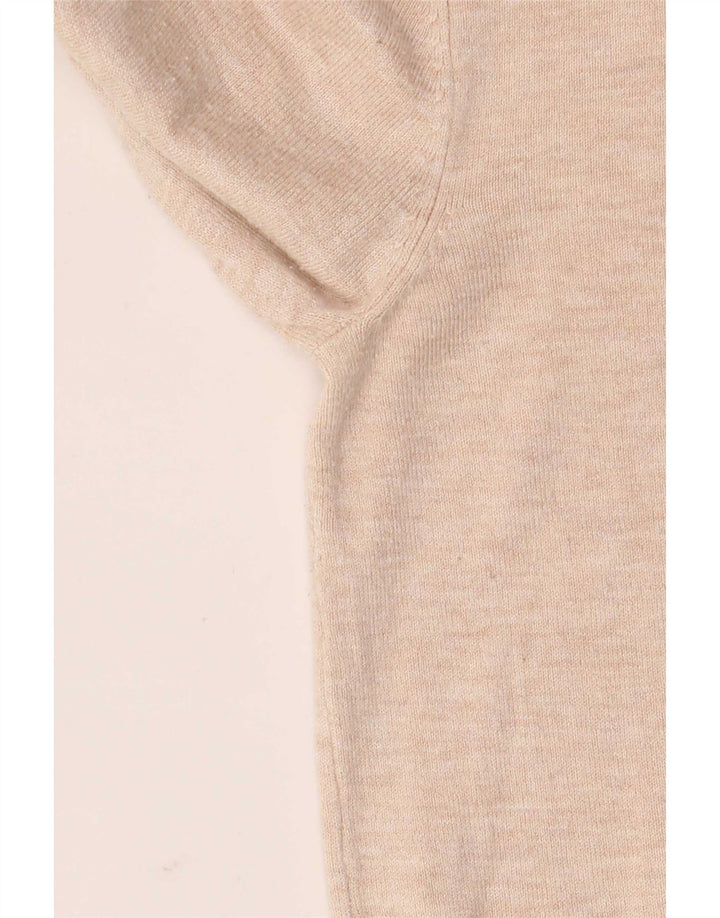 Suéter cardigã feminino Marks & Spencer UK 10 pequeno bege viscose