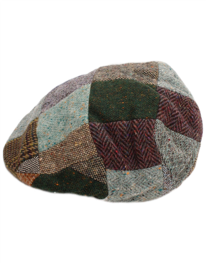 Boné feminino Jonathan Richard, grande, multicolorido, patchwork, lã, clássico