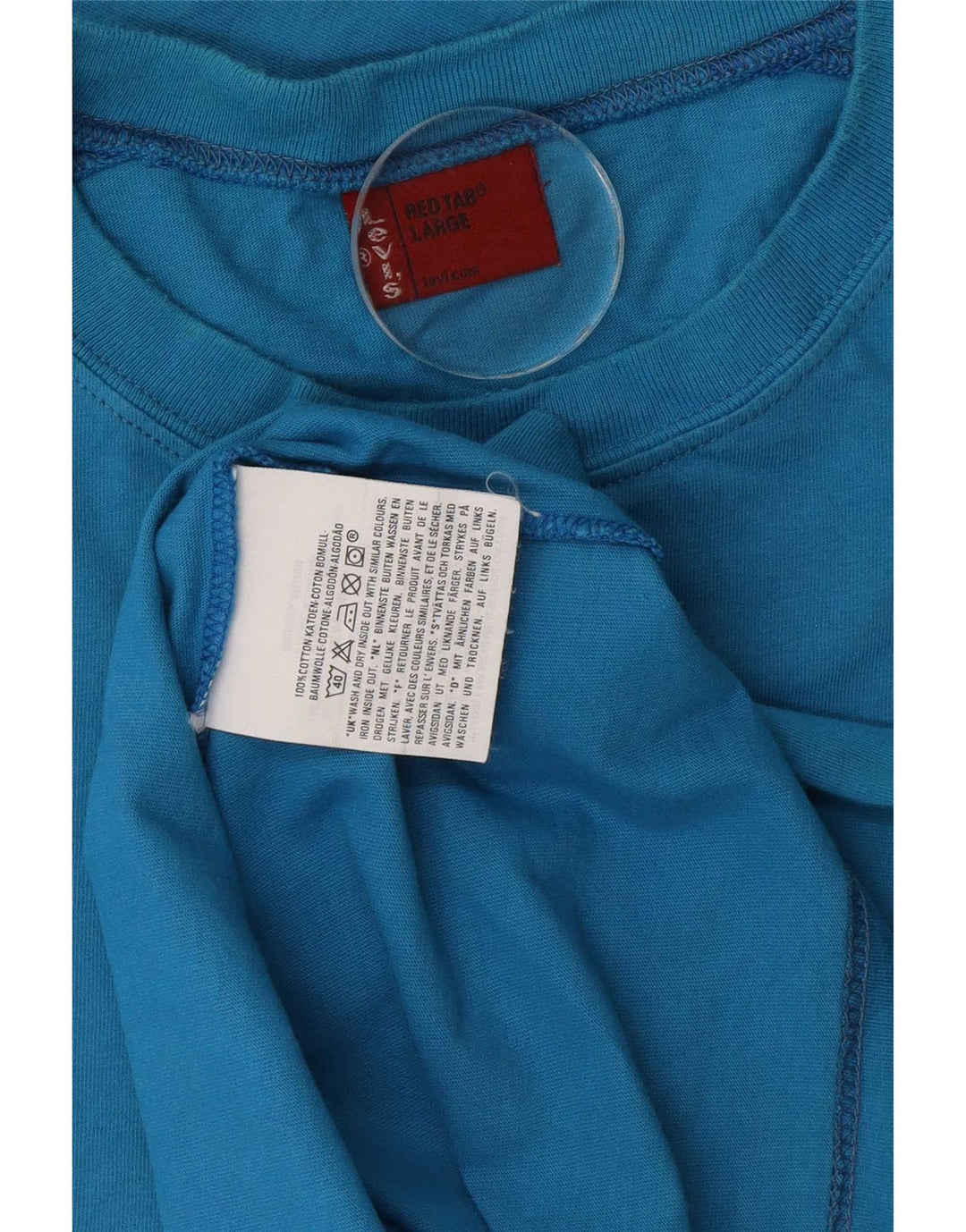 Top gráfico masculino Levi's manga comprida grande algodão colorblock azul