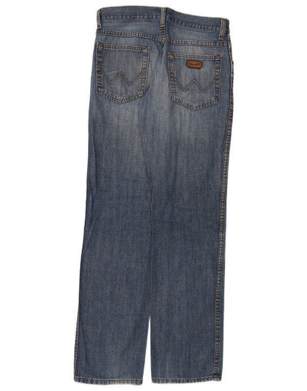 Wrangler masculino regular fit jeans reto W32 L32 algodão azul