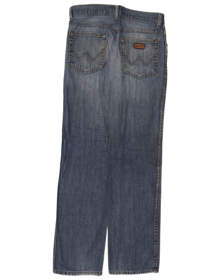 Wrangler masculino regular fit jeans reto W32 L32 algodão azul