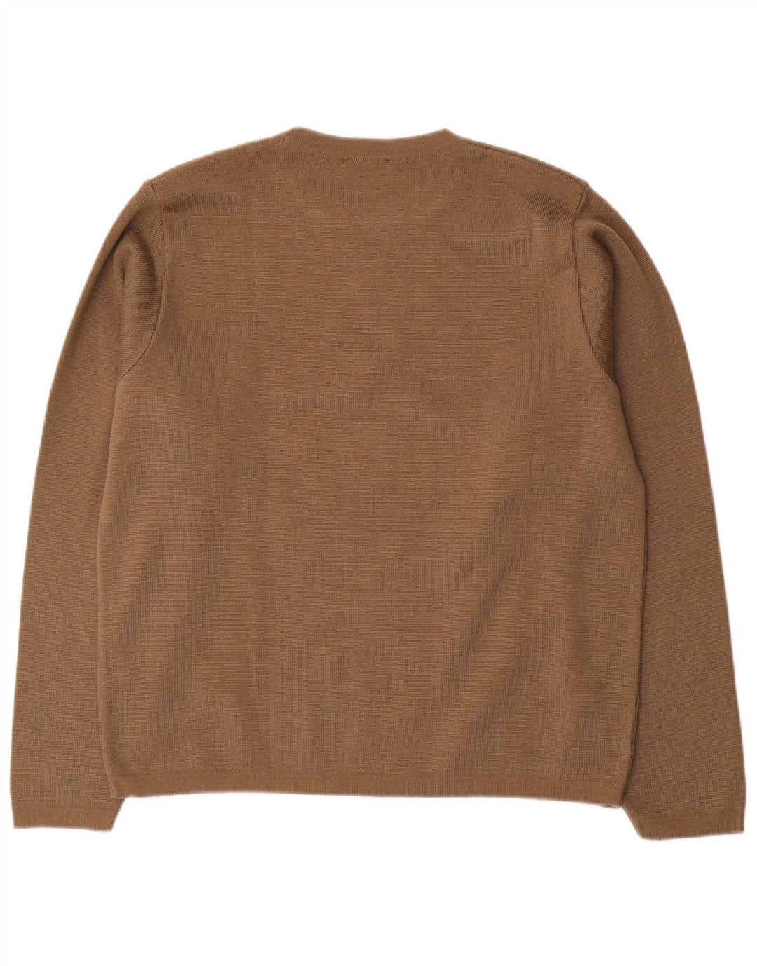 Trussardi Jeans Suéter masculino com gola redonda, lã marrom médio