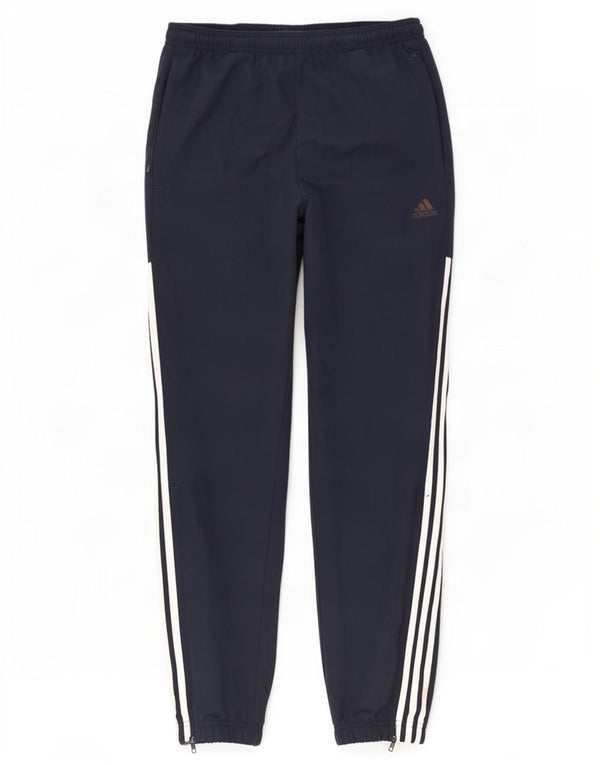 Adidas Mens Treino Calças Joggers Pequeno Poliéster Azul Marinho