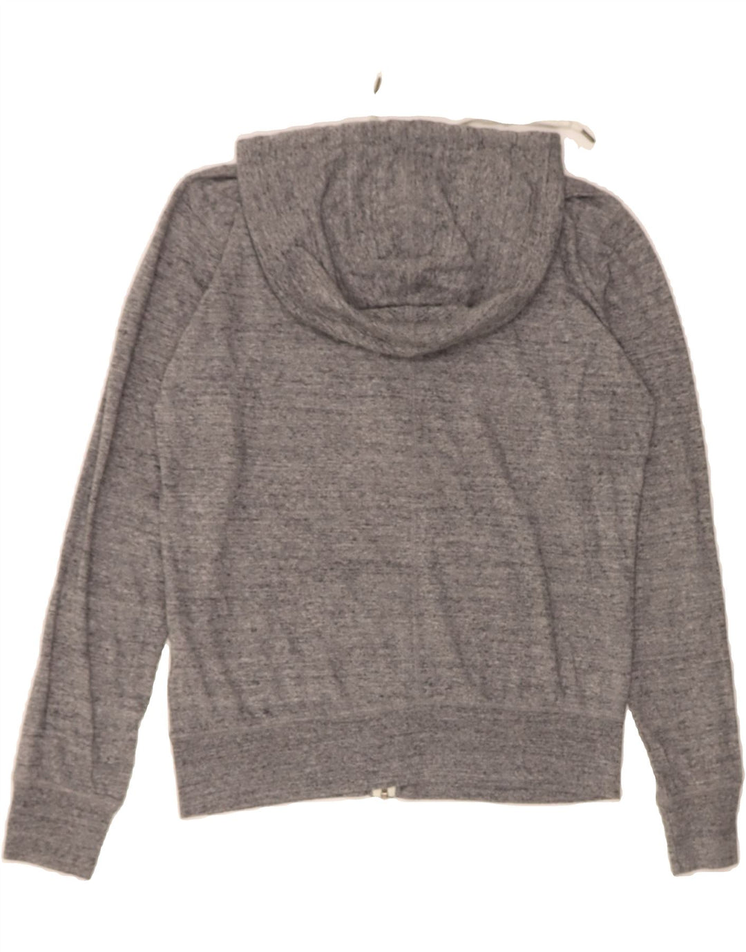 NIKE Womens Zip Hoodie Sweater UK 16 Large Grey Flecked Cotton Vintage Nike and Second-Hand Nike from Messina Hembry 