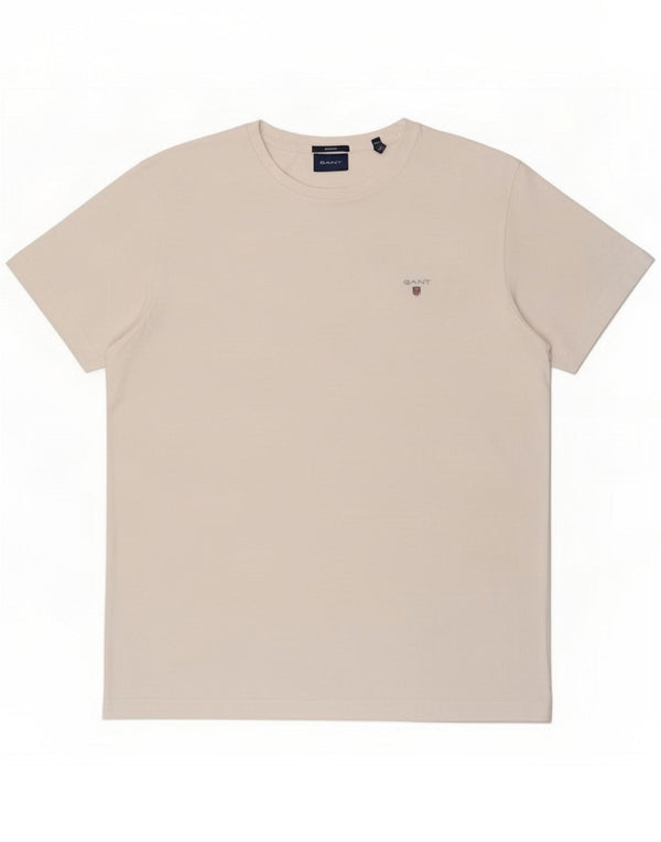 Gant camiseta masculina de ajuste regular top grande algodão branco