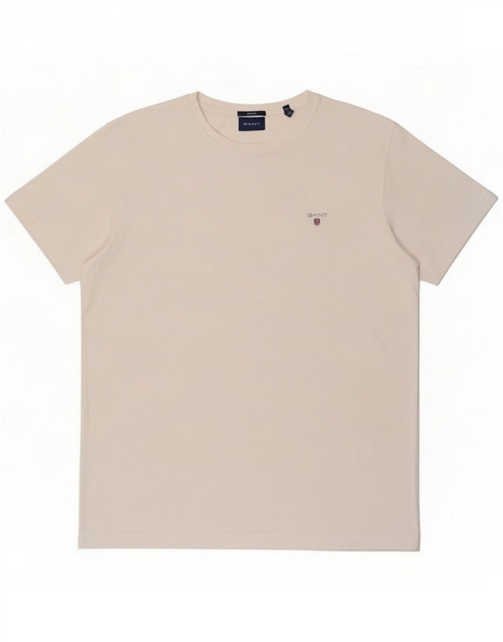 Gant camiseta masculina de ajuste regular top grande algodão branco