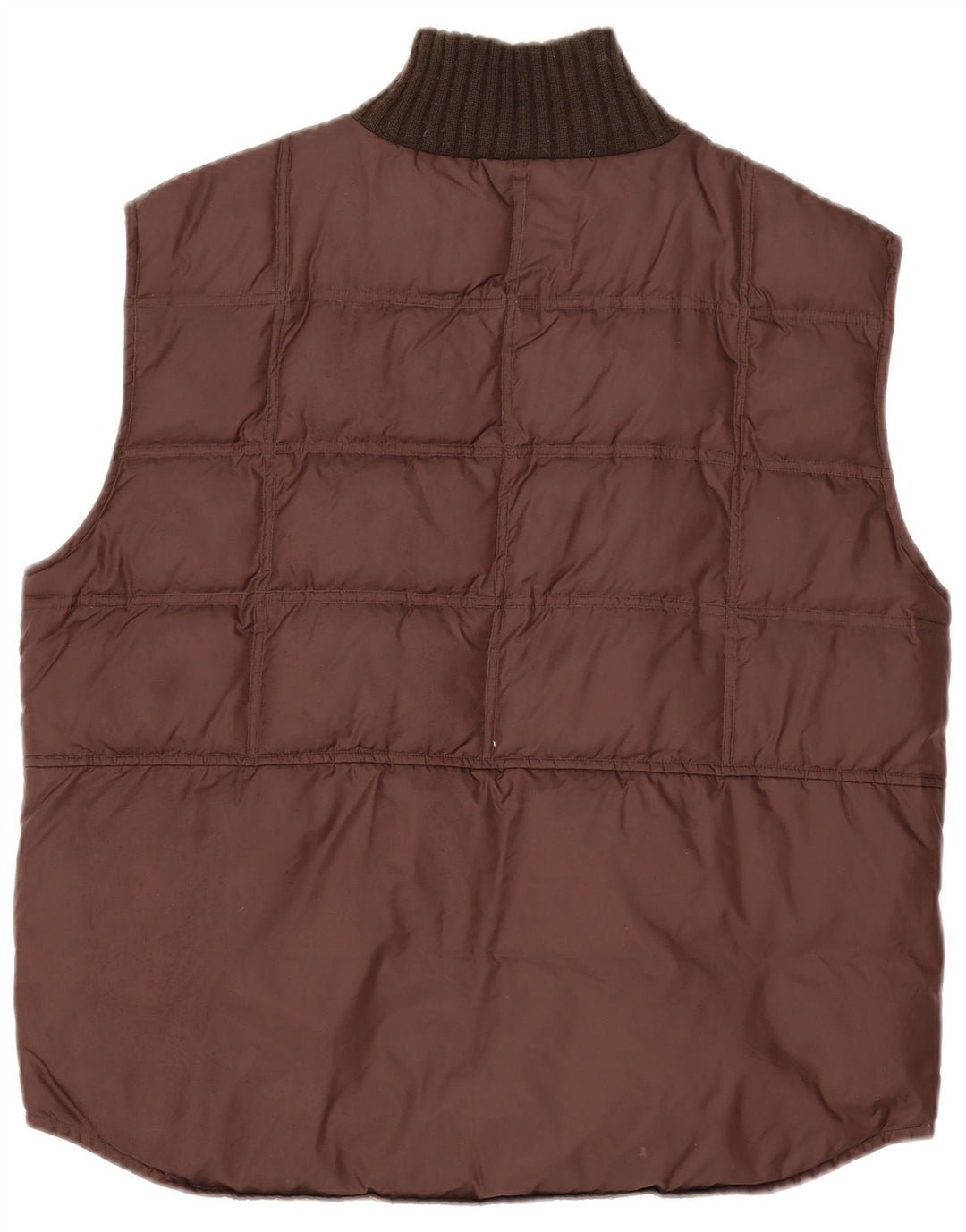 Colete acolchoado masculino vintage UK 40 grande marrom