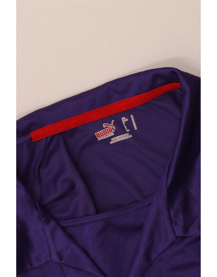 Camisa polo masculina Puma médio roxo colorblock