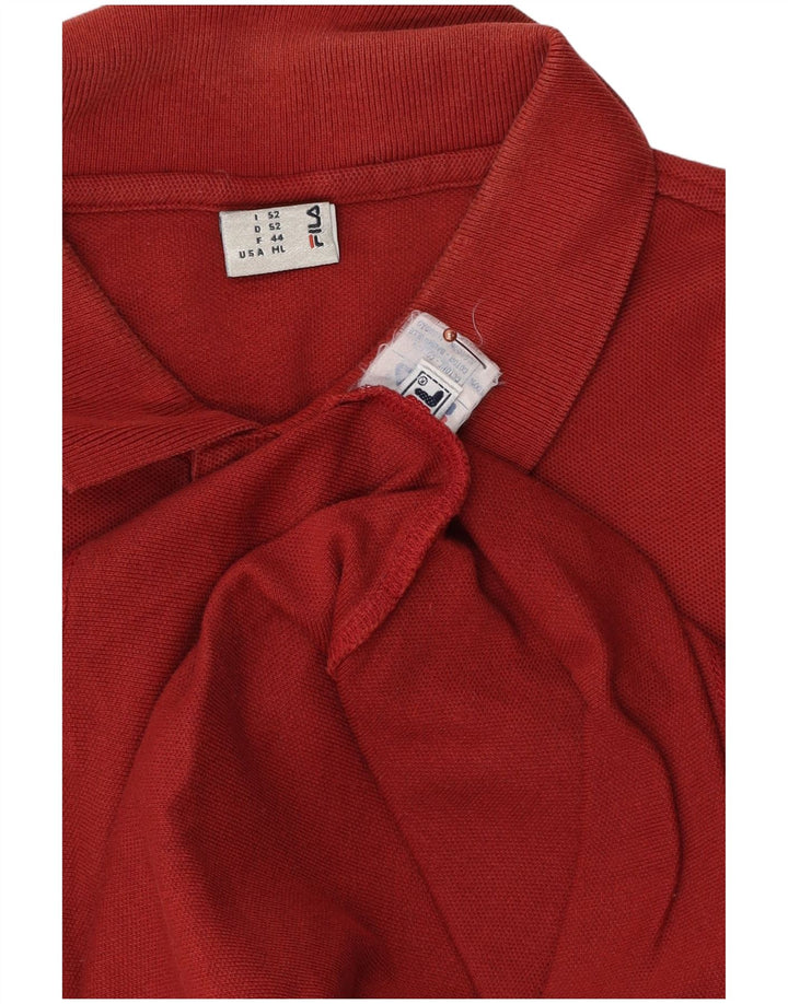 Fila Camisa Polo Masculina IT 52 Grande Algodão Borgonha