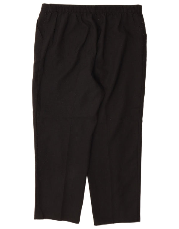Calça feminina reta casual Marks & Spencer UK 18 XL W36 L28 preta