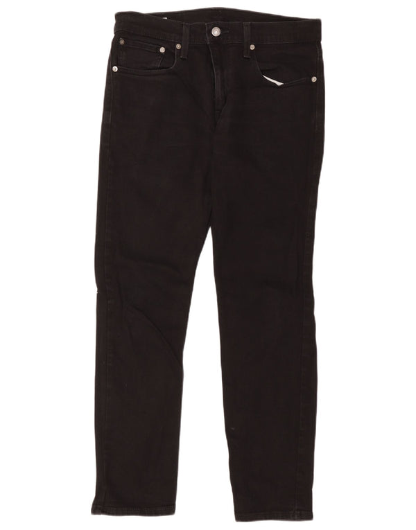 Levi's Masculino 502 Tapered Jeans W32 L32 Algodão Preto