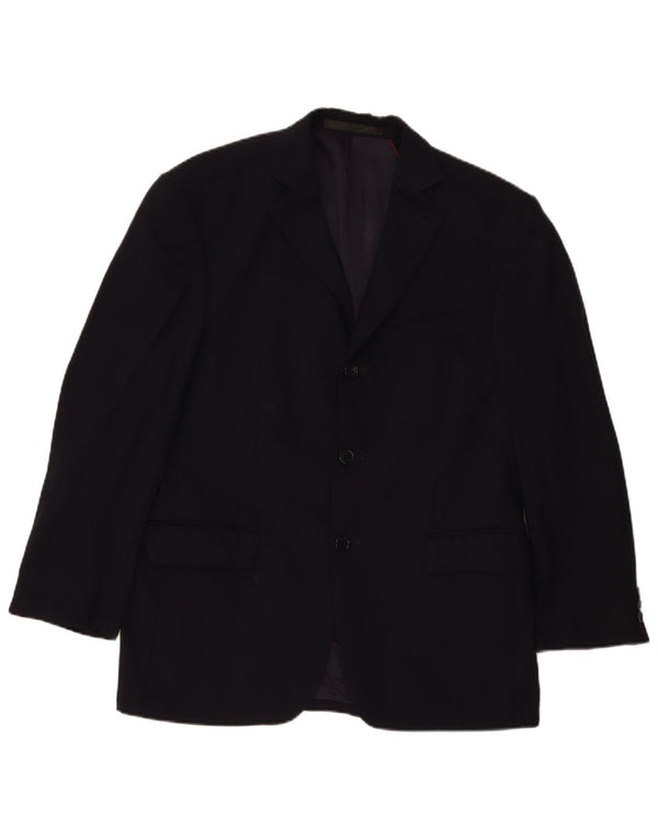 Jaqueta blazer masculina de 3 botões Marks & Spencer Reino Unido 38 médio azul marinho nova lã