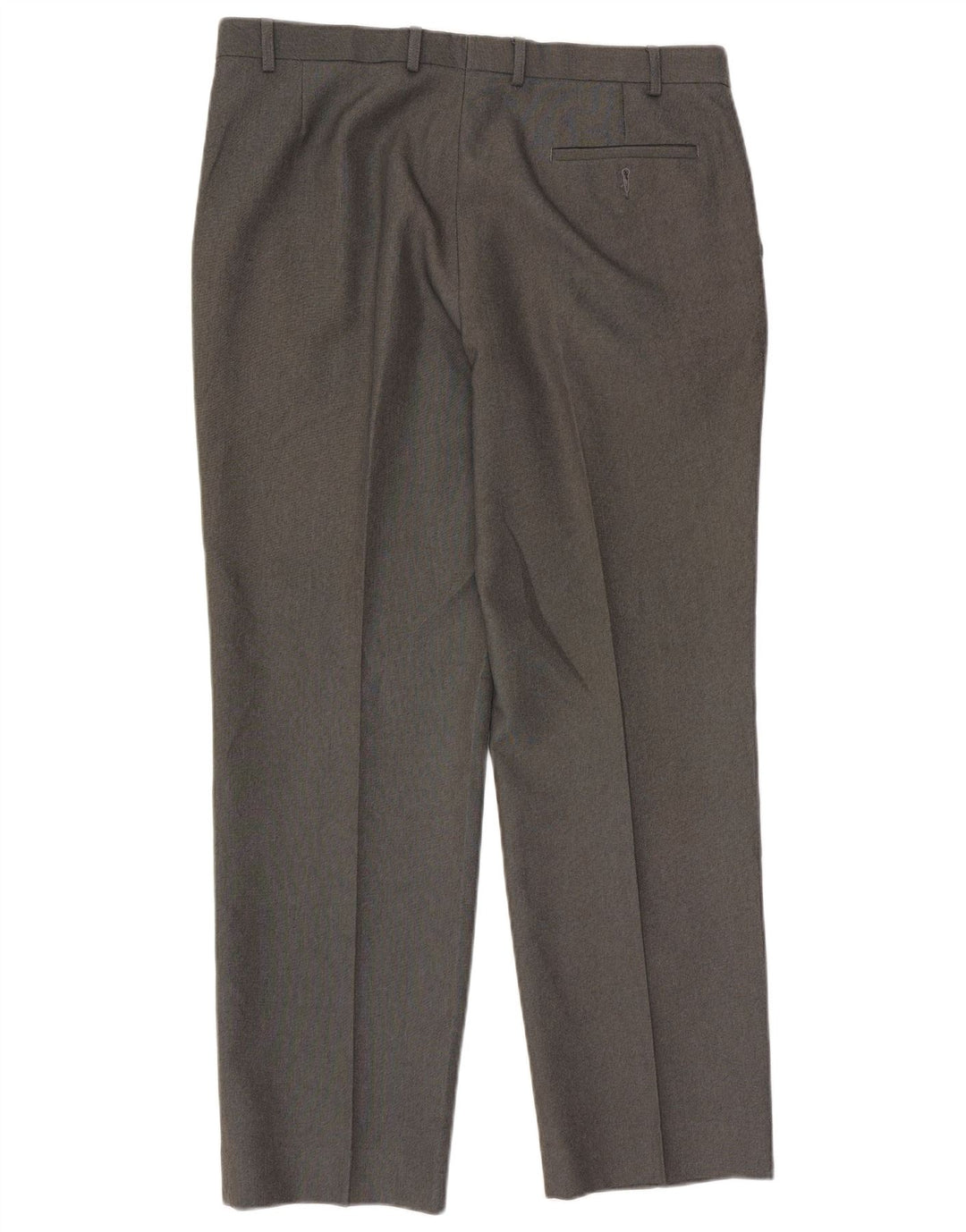 Calça masculina de terno reto Marks & Spencer W38 L33 cinza poliéster
