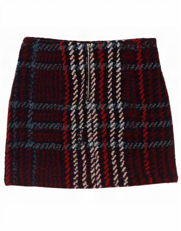 Minissaia feminina Marks & Spencer Reino Unido 16 grande W34 xadrez multicolorido
