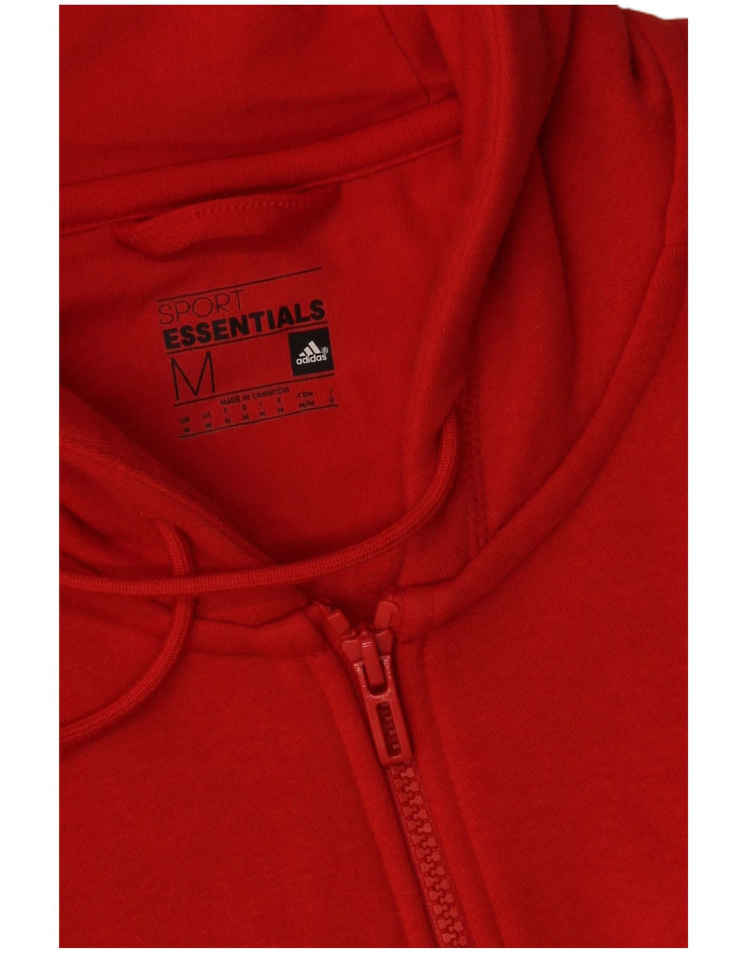 Adidas masculino zip moletom com capuz médio algodão vermelho