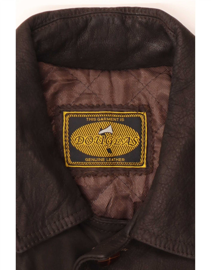 Jaqueta de couro masculina Douglas UK 42 XL marrom