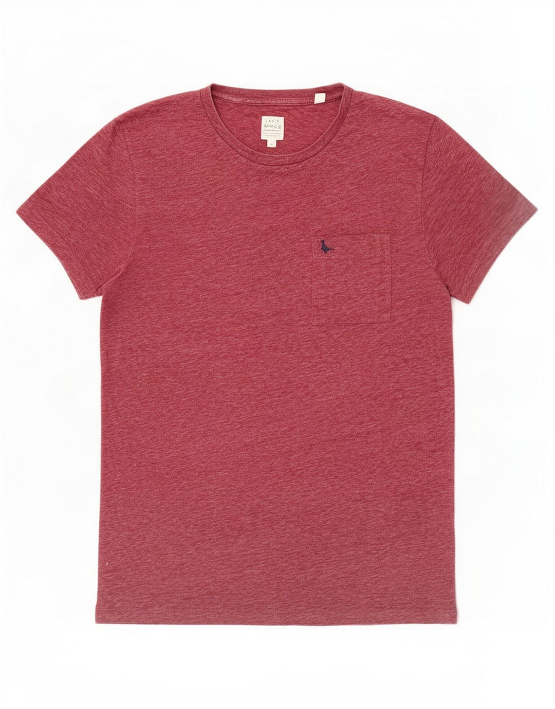Camiseta masculina Jack Wills Top médio algodão manchado Borgonha