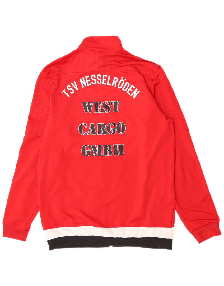 Adidas masculino gráfico regular ajuste jaqueta superior de treino médio vermelho colorblock