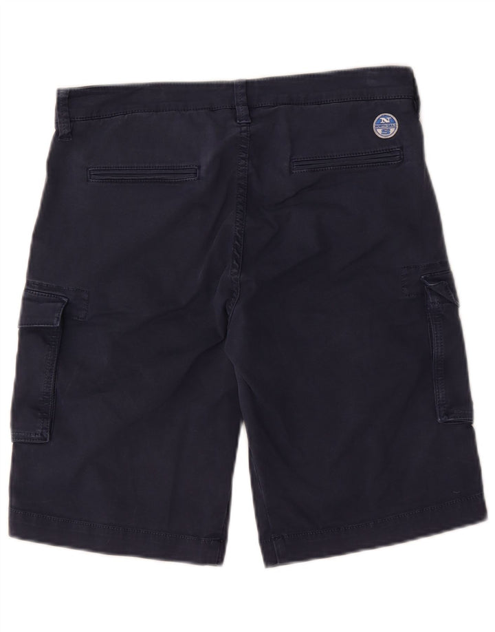 Shorts cargo feminino North Sails EU 42 médio W28 algodão azul marinho