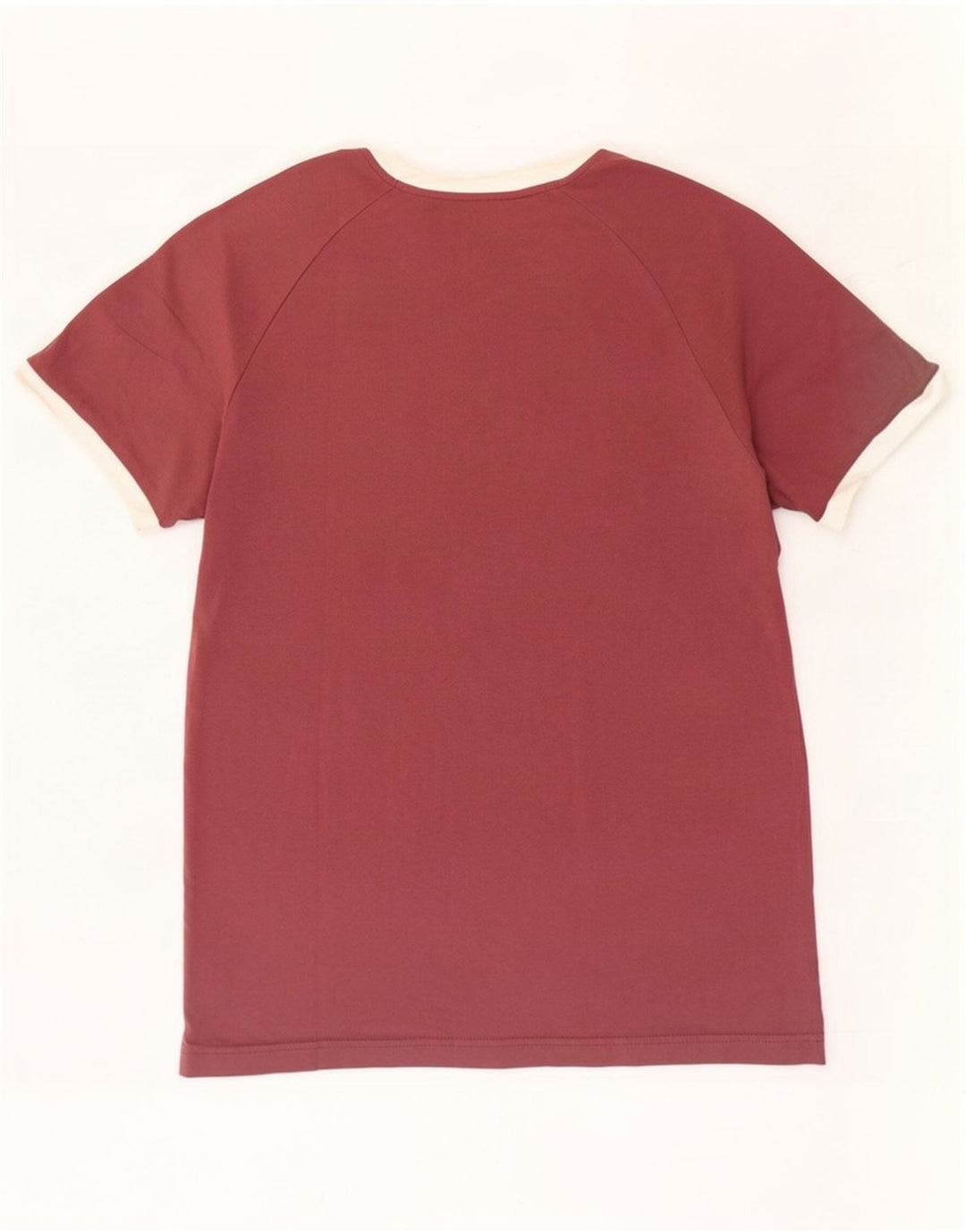 Adidas Mens Camiseta Top Médio Algodão Borgonha