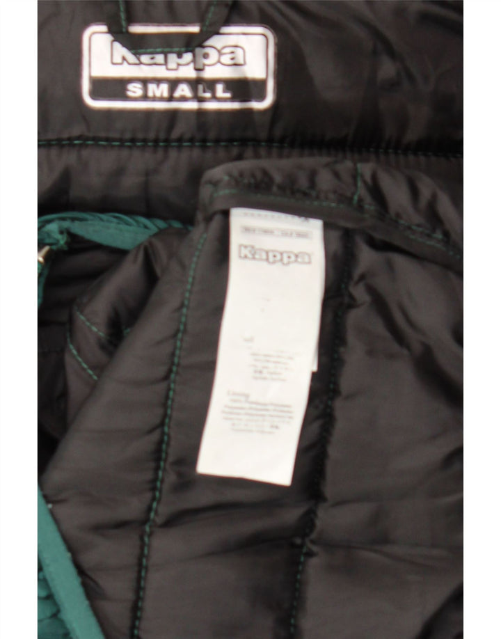 Jaqueta masculina acolchoada com capuz KAPPA UK 36 pequena verde nylon