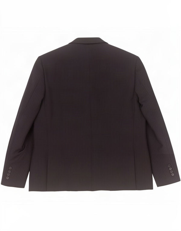 Jaqueta Blazer Curta Masculina Marks & Spencer Reino Unido 44 XL Riscas Azul Marinho