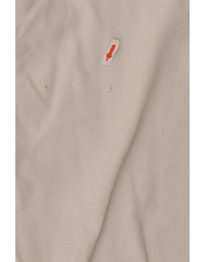 Camisa oversized feminina Zara UK 10 pequeno algodão branco