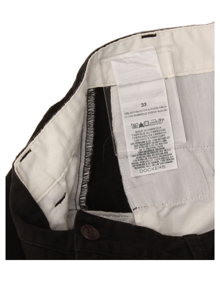 DOCKERS Mens Chino Shorts W33 Medium Black Cotton Vintage Dockers and Second-Hand Dockers from Messina Hembry 
