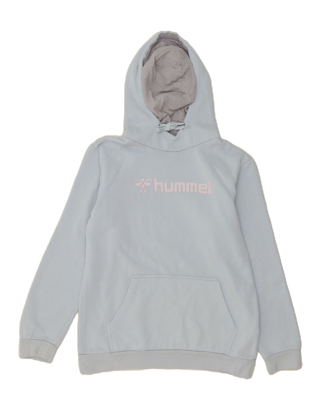 HUMMEL Mens Graphic Hoodie Jumper Large Blue Cotton Vintage Hummel and Second-Hand Hummel from Messina Hembry 